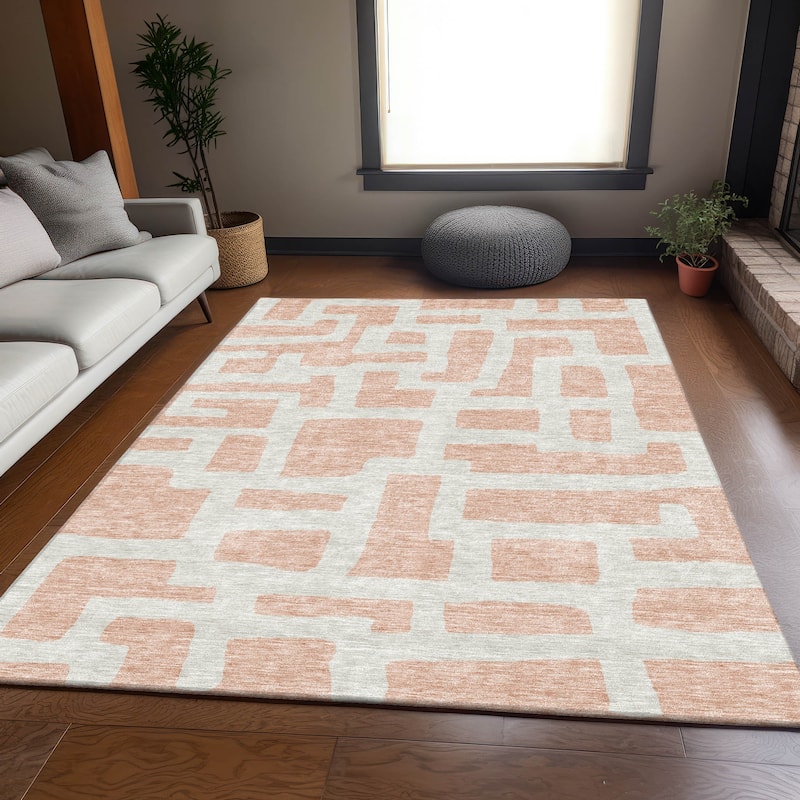 Premium Washable Super Soft Geo Maze Mayfield Rug
