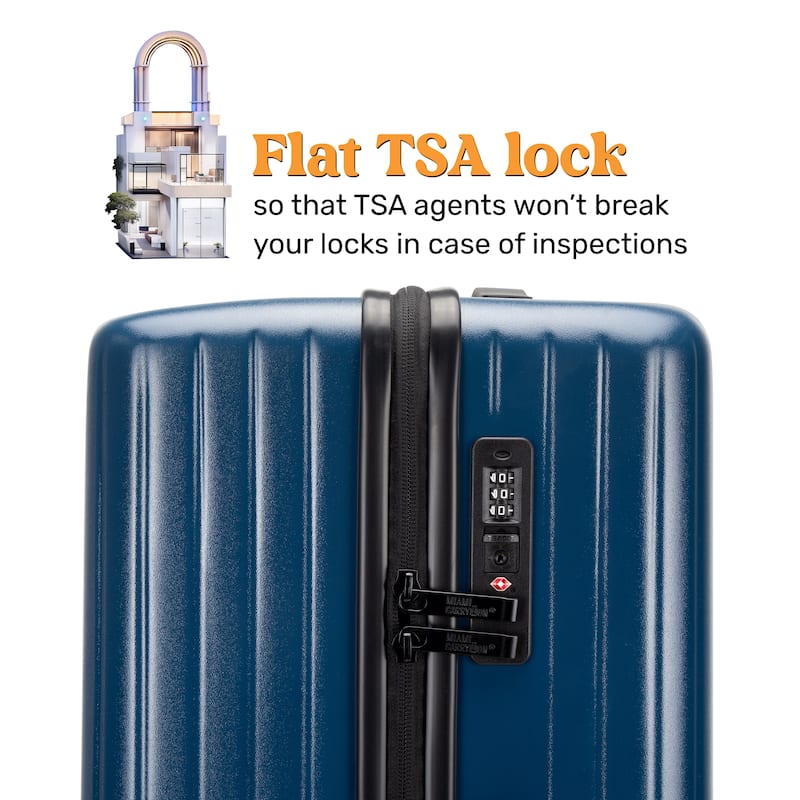 Miami CarryOn Ocean Polycarbonate 2 Piece Spinner Luggage Set