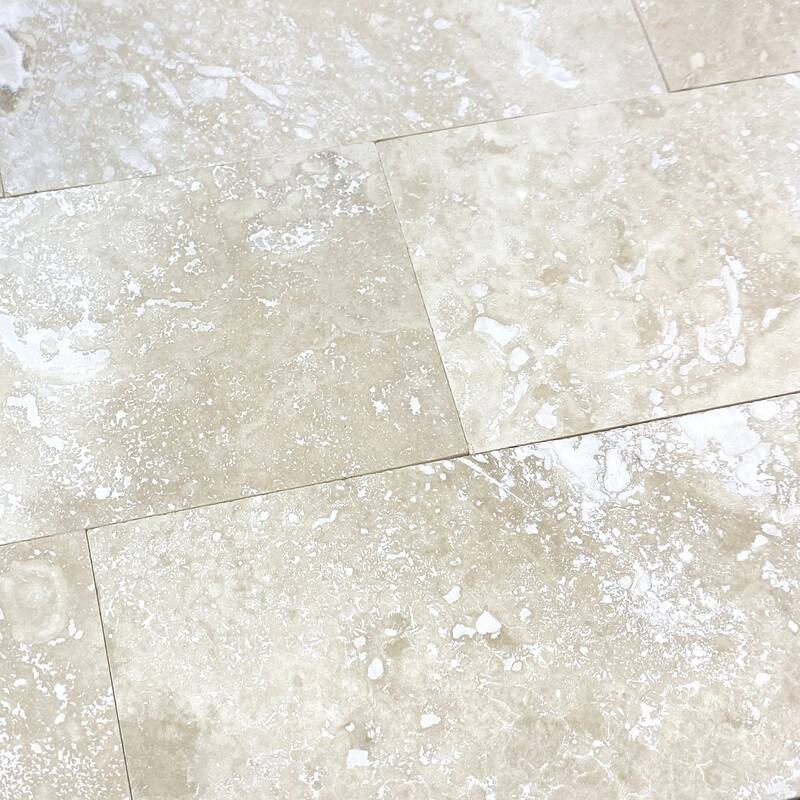 Ivory Travertine 3" x 6" Filled and Honed Tile