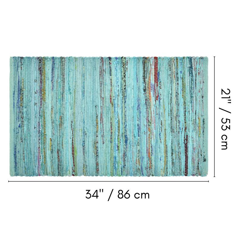 Fabstyles Premium Cotton Handmade Area Rag Rug Living Room, Hallway