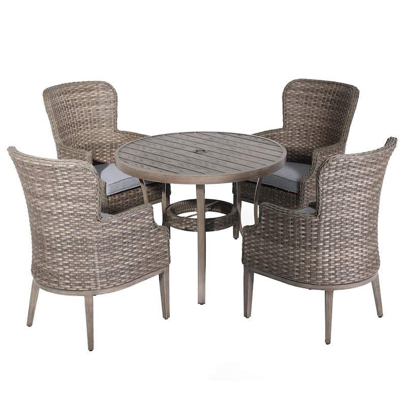 Tenaya 5-Piece Wicker Dining Chair Set