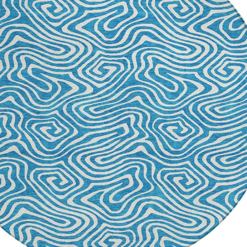 HomeRoots Abstract Transitional Rectangle Outdoor Rug