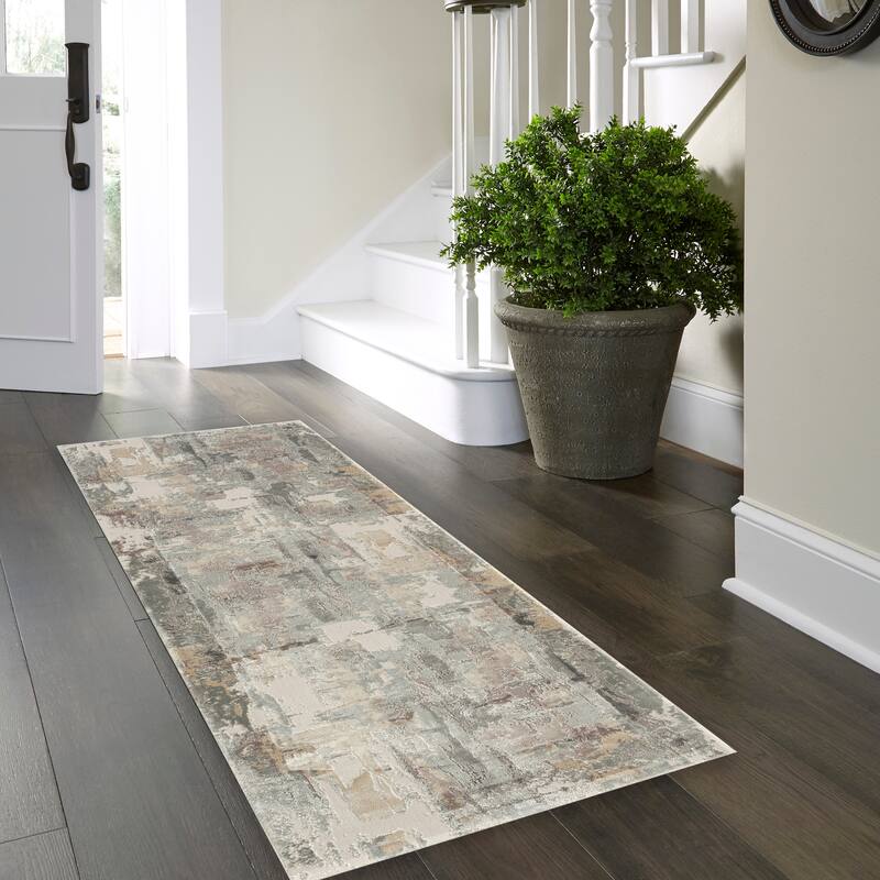 Cecilia Ultra-Soft Performance Indoor Area Rug by Sevita - 2'6" x 9'9" - Beige