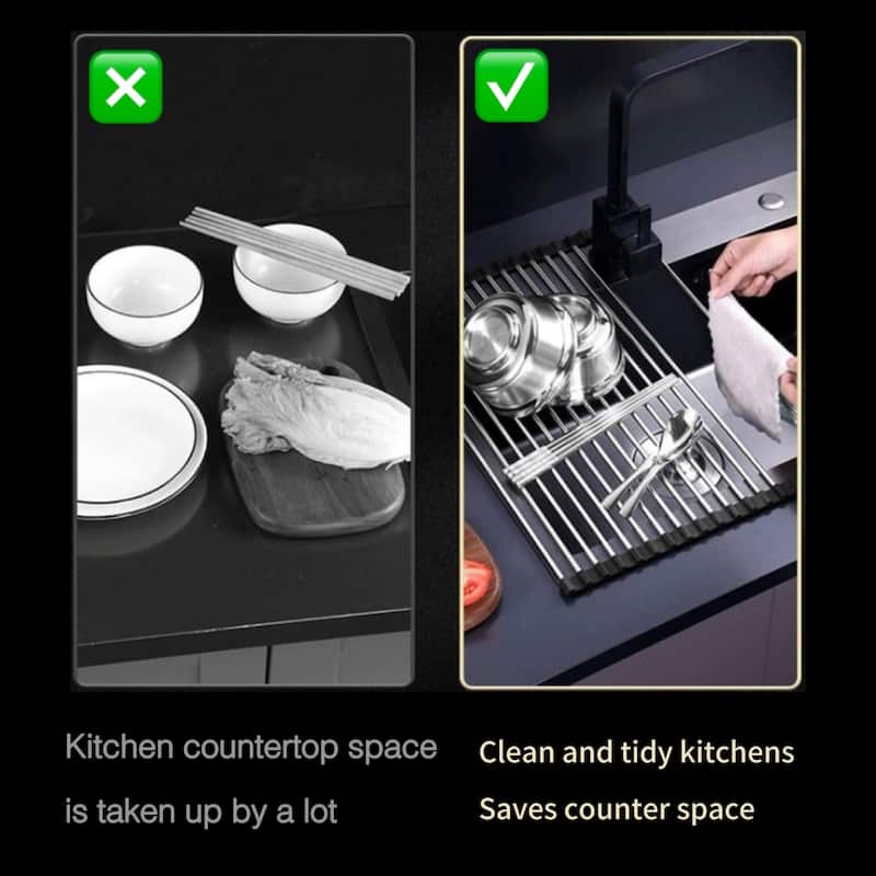 CB HOME 23" Undermount Kitchen Sink, Drop in Single Bowl Kitchen Sink, Stainless Steel Kitchen Sink with Basket Strainer