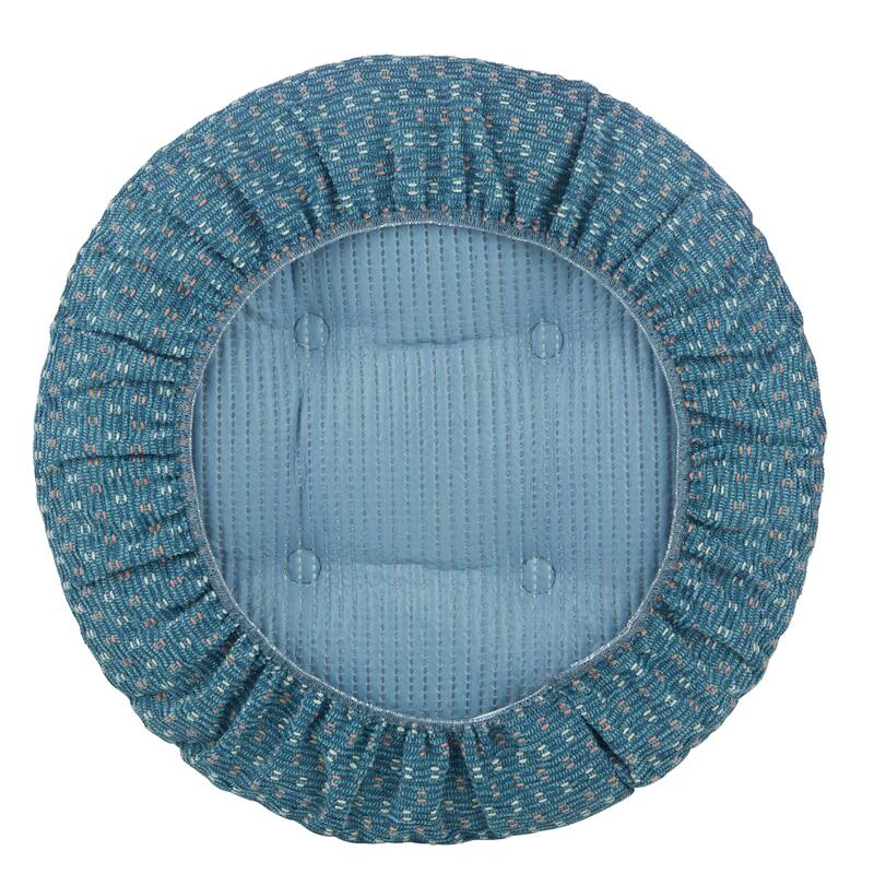 Klear Vu Non-Slip Raindrops Tufted Barstool Cushion Set, Set of 2