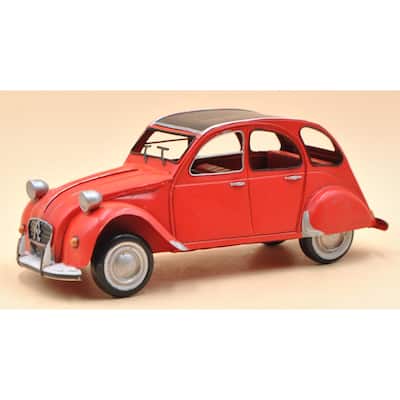 Citroen 2Cv, Red, Model Car, Miniature Déjà Montée, Welly 1:12 Artwork Sale