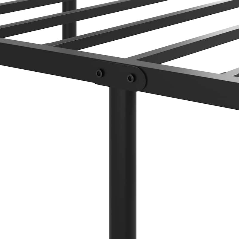 VECELO Kids Bed Frame Set of 2, Metal Bed Frame with Headboard, Twin Size Platform Bed