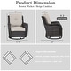 preview thumbnail 53 of 110, Pocassy 3-Piece Outdoor Swivel Bistro Set, Wicker Rocking Chairs