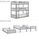preview thumbnail 10 of 18, Avenue Greene Nola Triple Twin Wood Bunk Bed
