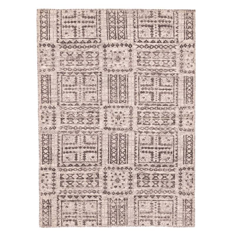 ECARPETGALLERY Hand-knotted Tangier Grey Wool Rug - 5'5 x 7'7