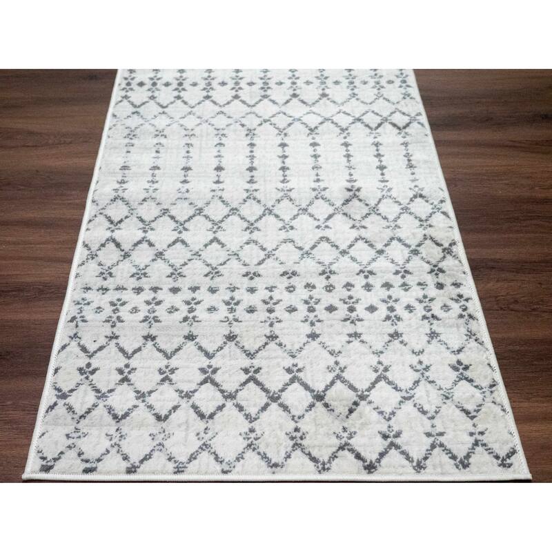 Tigris Texcoco Moroccan Trellis Geometric Farmhouse Area Rug