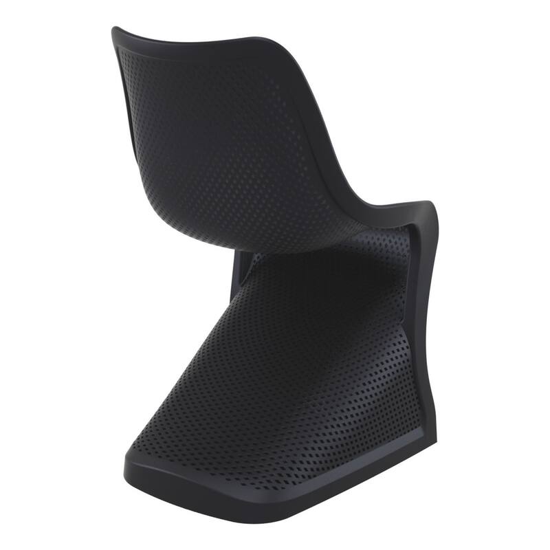 33.5" Black Outdoor Patio Dining Chair
