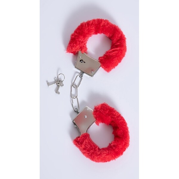 Beginner's Handcuffs Furry Red, Handcuff Red One Size Fits Most Overstock 19840996