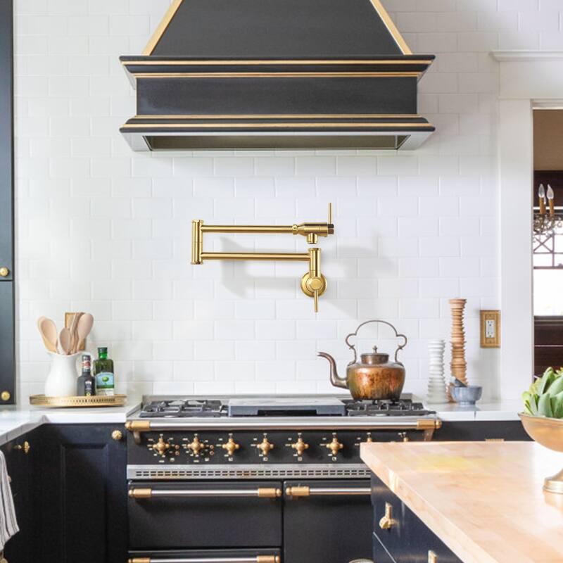 WOWOW Modern Foldable Filling Faucet with Dual-Joint Swivel Arm