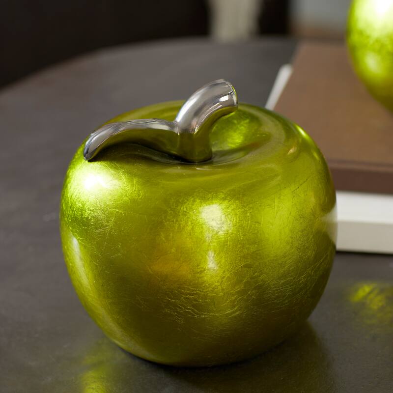 Copper Grove Kitty Red Ceramic Pear and Apple (Set of 2)