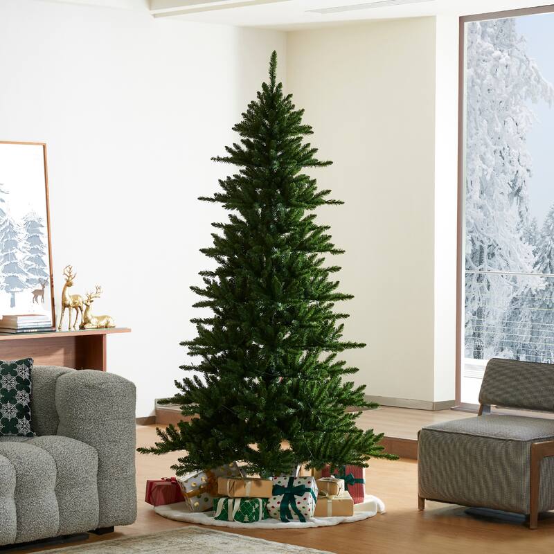 Glitzhome 6FT/7FT Multi-color Lighted Fir Christmas Tree with Remote Controller