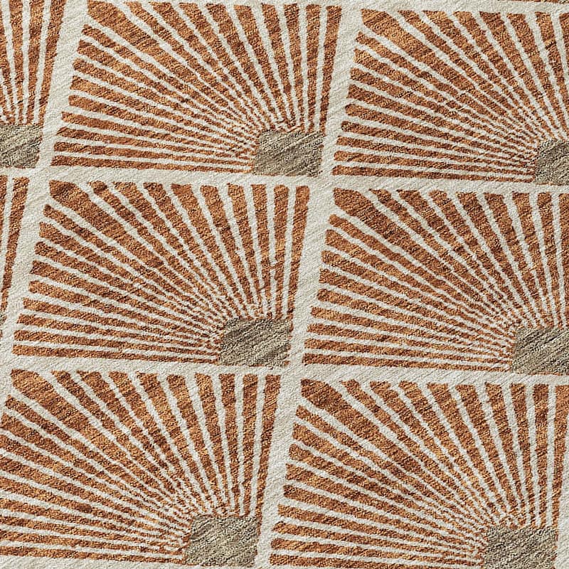 Machine Washable Indoor/ Outdoor Chantille Modern Shells Rug