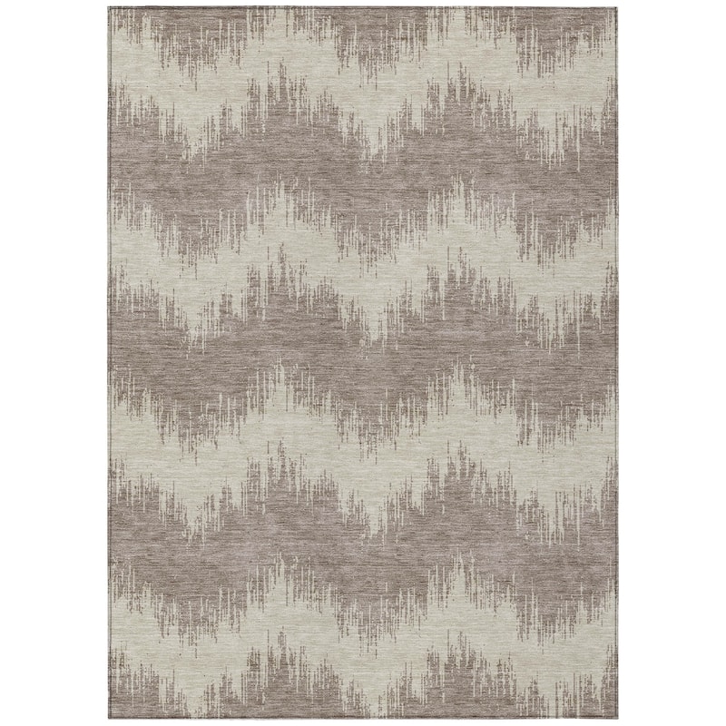 Machine Washable Indoor/ Outdoor Chantille Chevron Modern Rug