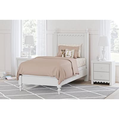 Signature Design by Ashley Mollviney White Panel Headboard Only
