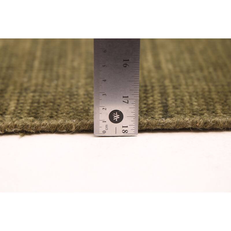 ECARPETGALLERY Hand-knotted Pak Finest Gabbeh Dark Olive Green Wool Rug - 9'0 x 12'3