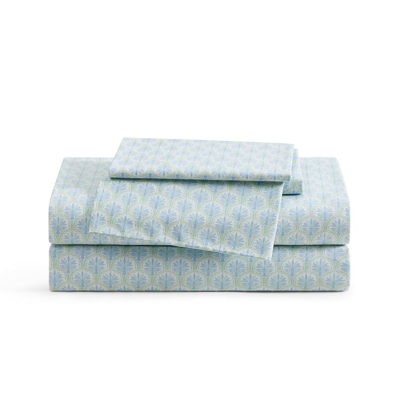 Tommy Bahama Cotton Printed Sheet Sets and Pillowcase Pairs - King - Coastal Bay