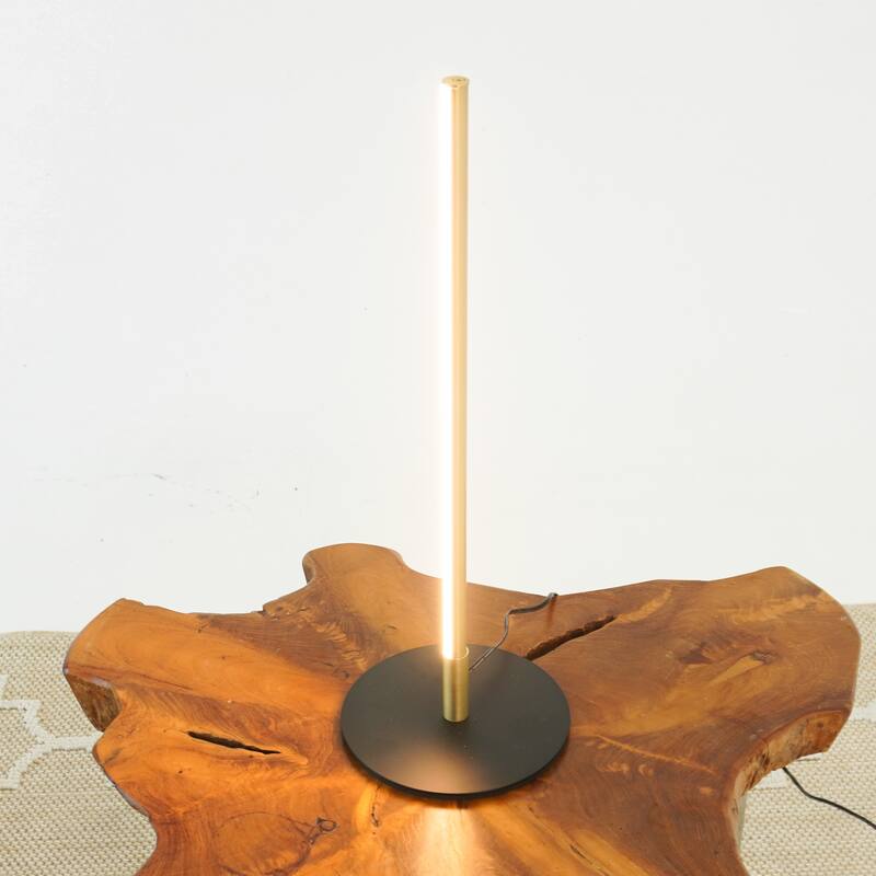 Rali Black LED Table Lamp with Gold Accent - Black