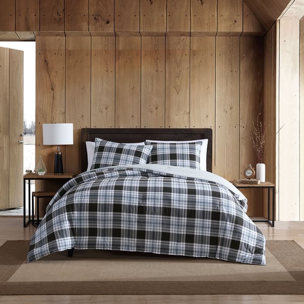 slide 2 of 8, Eddie Bauer Lewis Plaid Cotton Duvet Cover Set