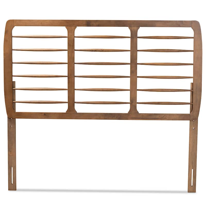 Carolyn Mid-Century Ash Walnut Finished Wood Headboard