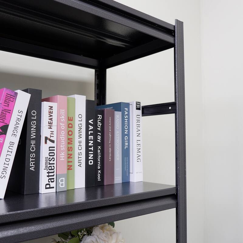 Heavy duty shelving unit with adjustable shelves