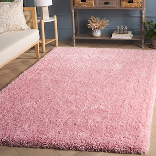 SAFAVIEH Handmade Classic Shag Nakhshun Rug - Pink - 5' x 8'