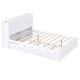 preview thumbnail 7 of 14, Full Size Storage Platform Bed with Twin Size Trundle, Pull Out Shelves, and Headboard for Space-Saving Solutions, White