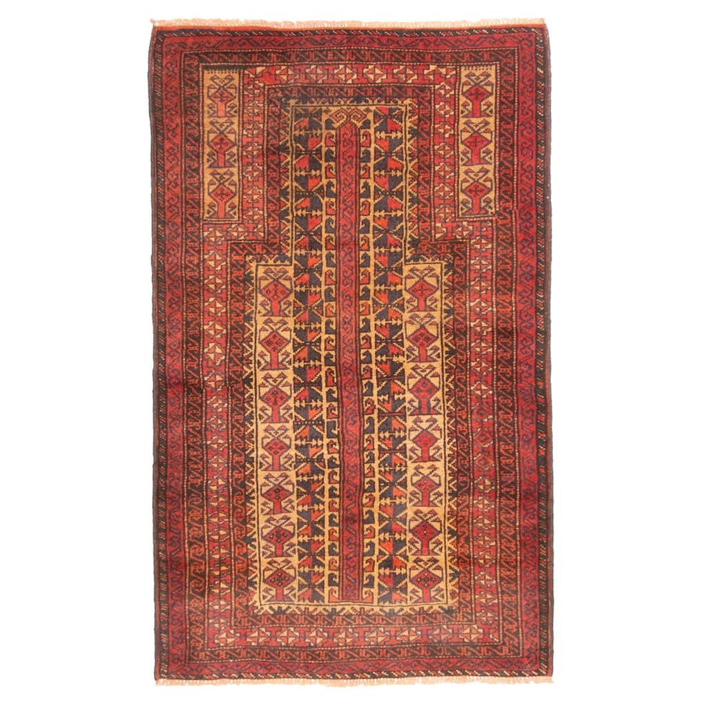 ECARPETGALLERY Hand-knotted Teimani Tan Wool Rug - 2'10 x 4'7