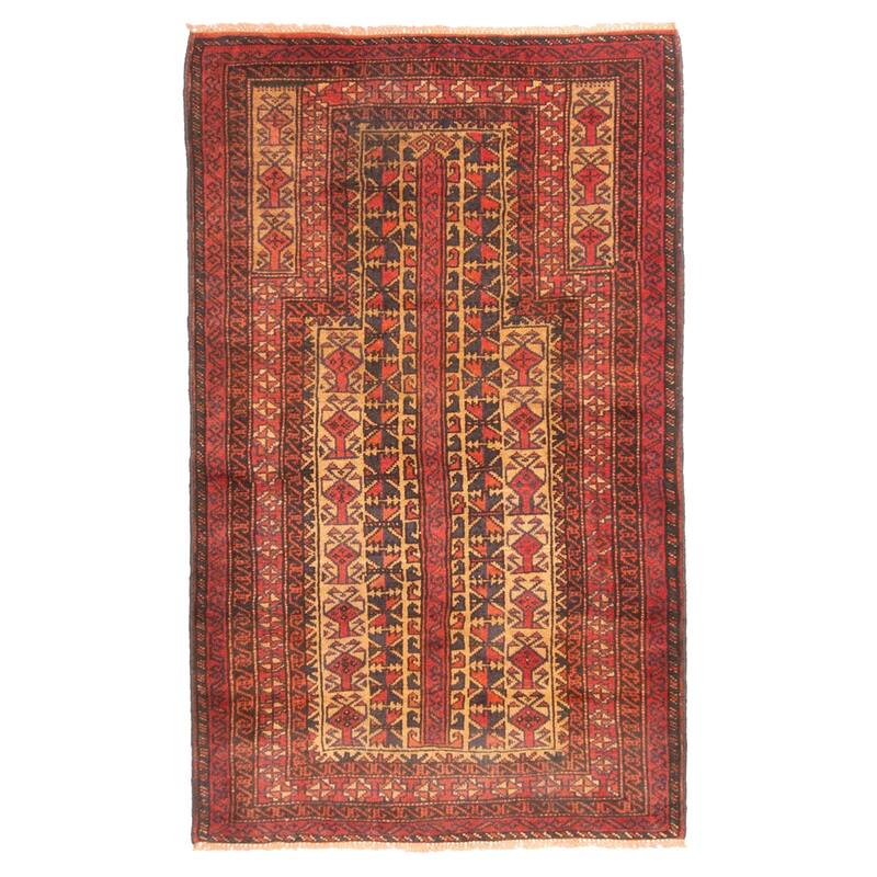 ECARPETGALLERY Hand-knotted Teimani Tan Wool Rug - 2'10 x 4'7