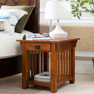 Leick Home 1 Drawer Transitional End Table