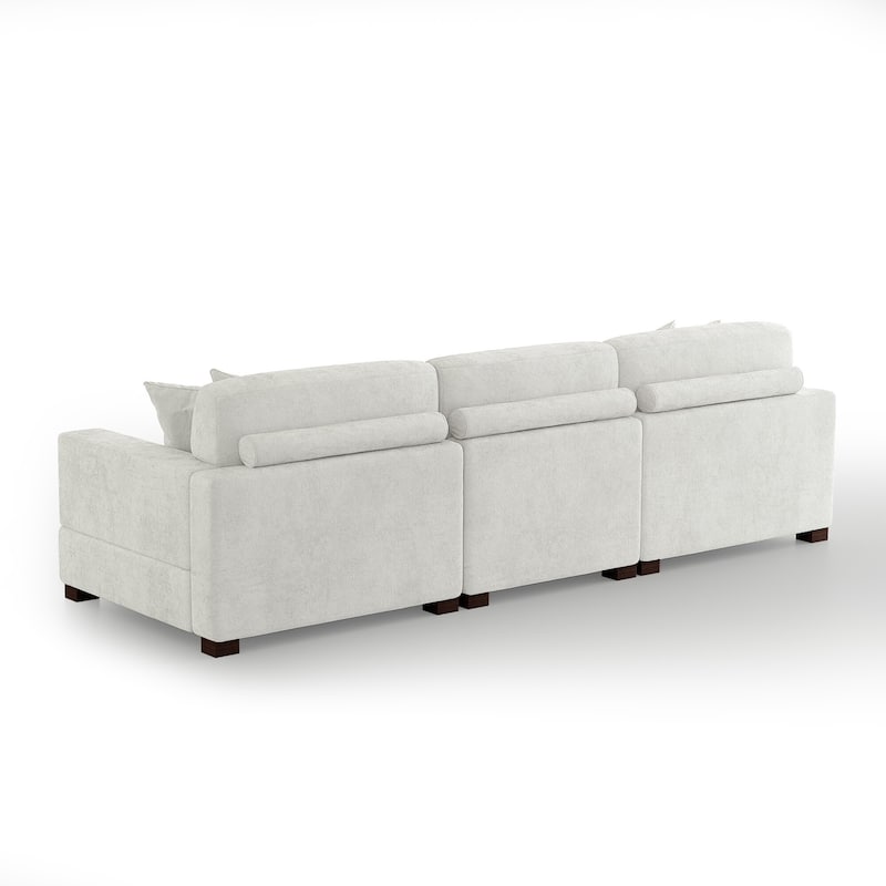 Oversized Modern Chenille Modular Sectional Sofa with Chaise