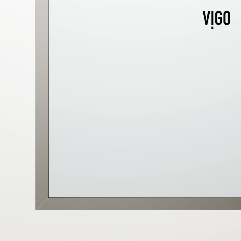 VIGO Meridian 34" W x 74" H Framed Fixed Shower Screen