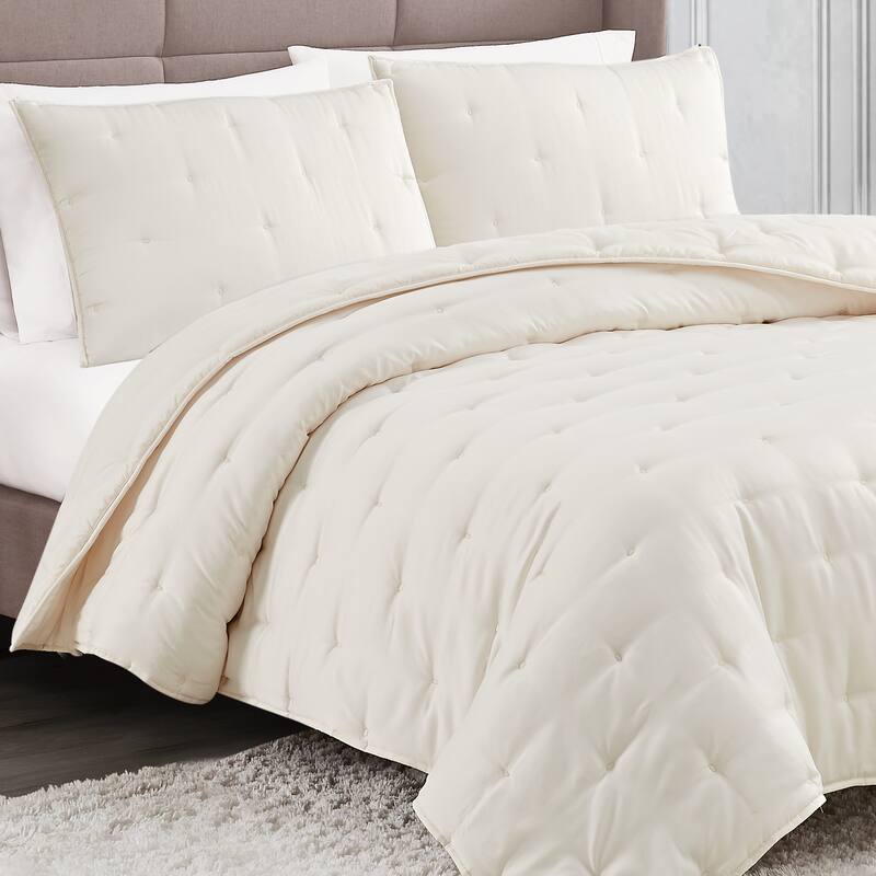 Badgley Mischka Home Tufted Matte Satin Quilt Set