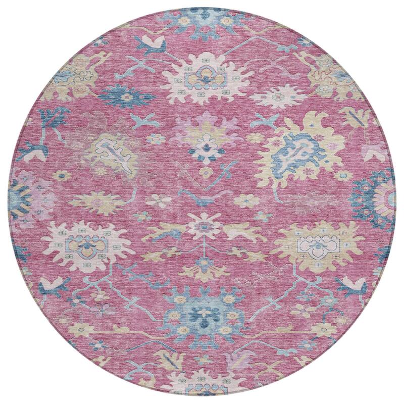 HomeRoots Floral Transitional Rectangle Outdoor Rug