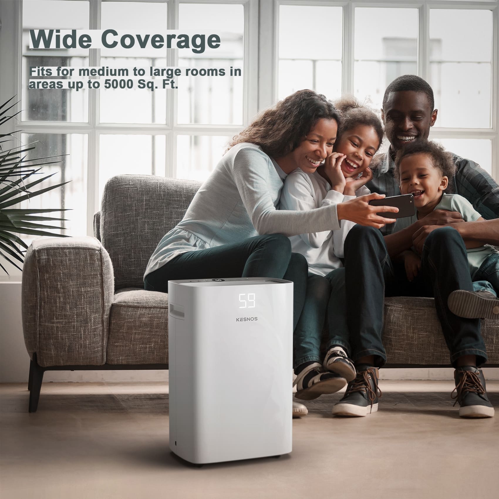 5499 Sq. Ft Large Dehumidifier for Home with Drain Hose Bed Bath