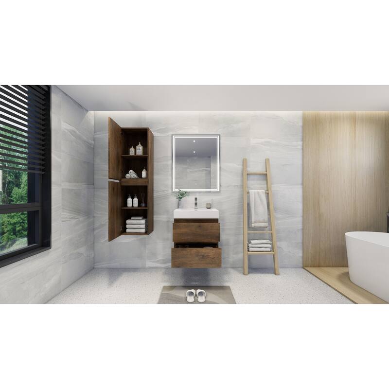 Baillie 24'' Wall-Mounted Vanity with Reinforced Acrylic Sink