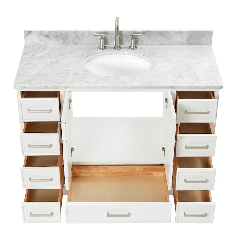 Ariel M049SCW2OVO Stafford 49" Free Standing Single Basin Vanity Set