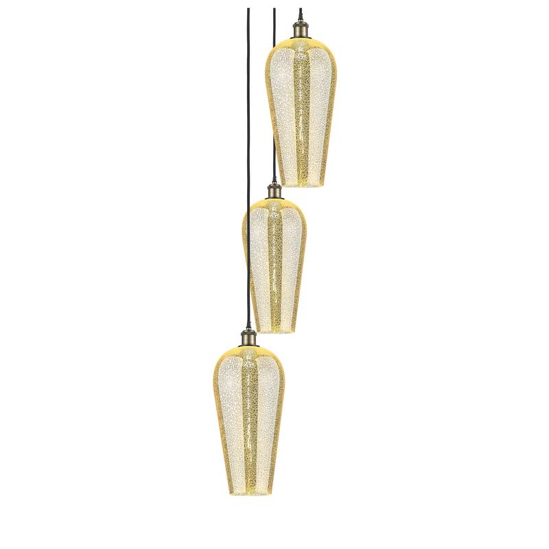 Innovations Lighting 113B-3P-58-15 Chelsea Pendant Chelsea 3 Light 15" - Black Antique Brass / Mercury