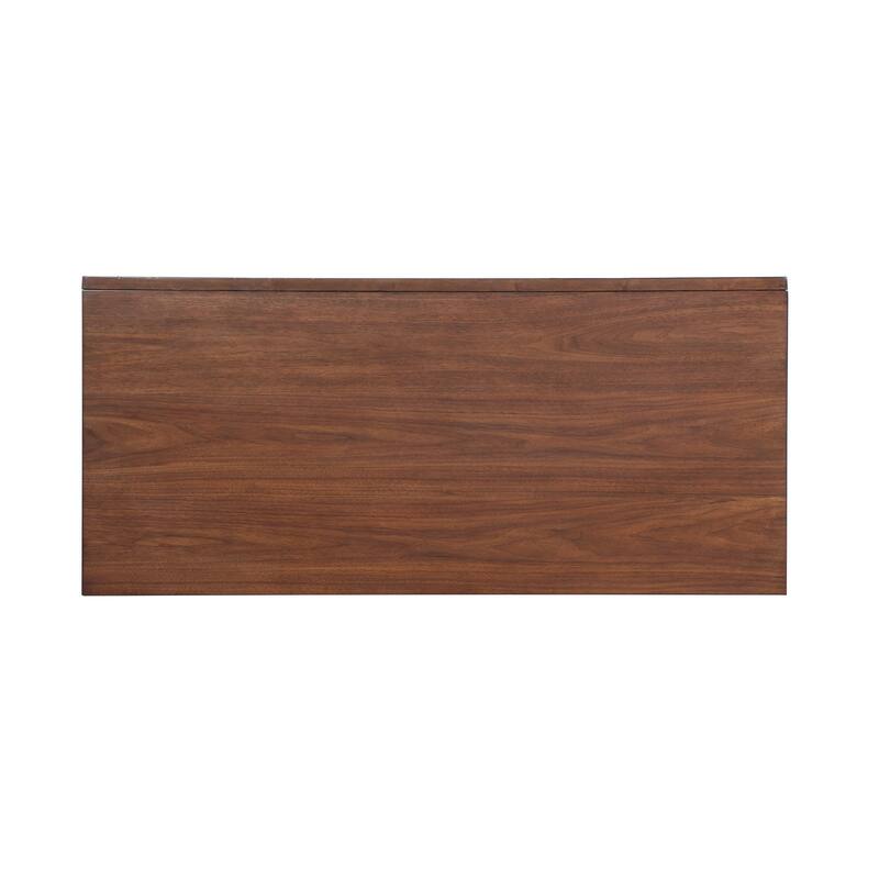 Brown Finish Stylish Writing Desk Storage Drawers
