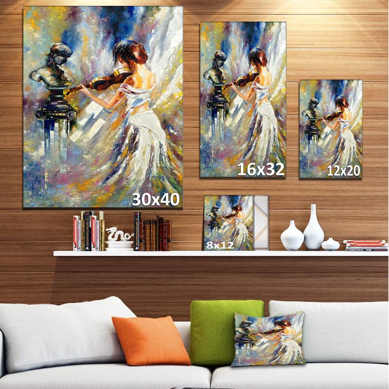 Designart - Love with Endless Music - Abstract Canvas Art Print