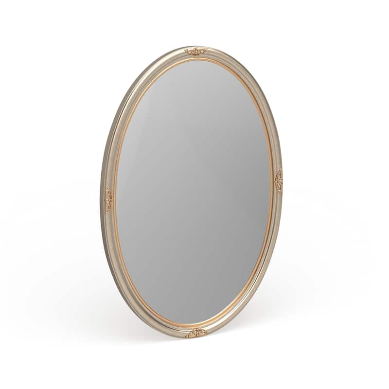 Allan Andrews Gold Wood Framed Oval Carlton Wall Mirror