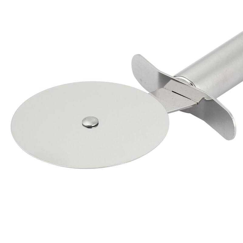 Kitchen Metal Nonstick Baking Cake Pizza Cheese Cutter Wheel Slicer - Silver Tone