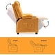 preview thumbnail 37 of 56, MCombo Big Kids Recliner Chair with Cup Holders , Velvet Fabric