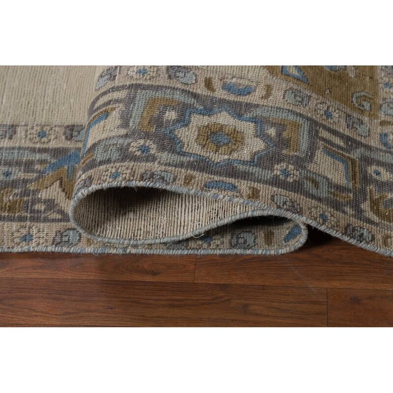 Geometric Tabriz Persian Rug Traditional Oriental Handmade Wool Carpet - 6'10"x 9'4"