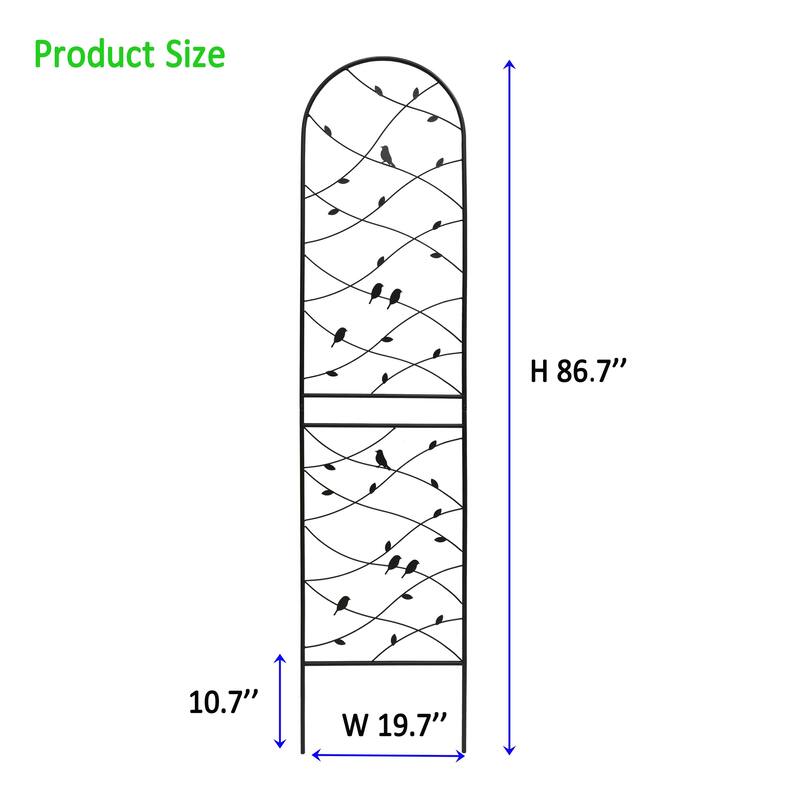 2 Pack Metal Garden Trellis Rustproof Trellis for Climbing Plants Outdoor Flower Support