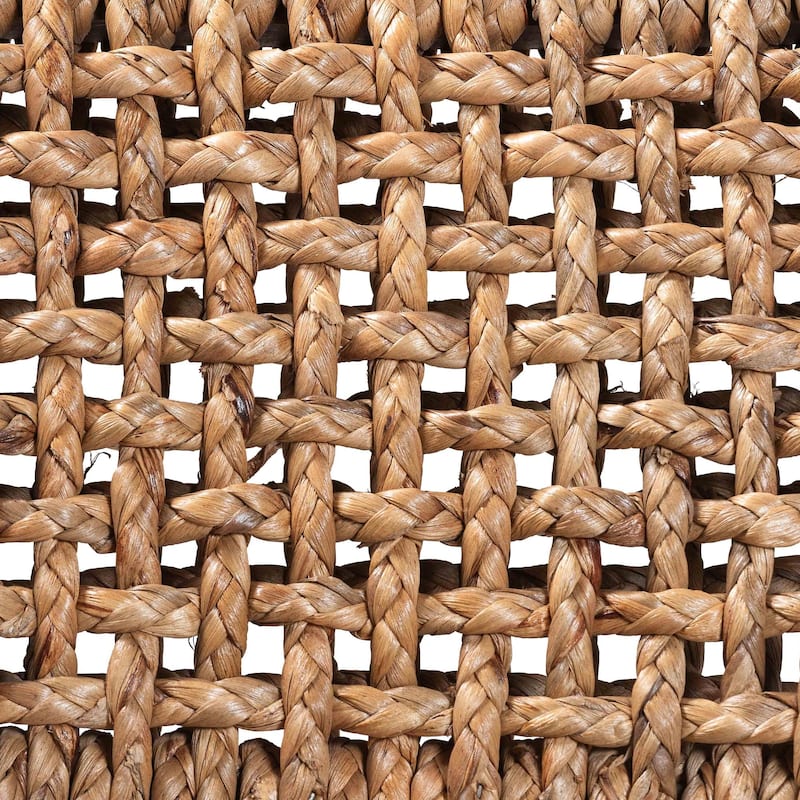 Alise Handwoven Seagrass Counter Stool with Mahogany Wood - Counter-Height Chair for Kitchen Island or Home Bar